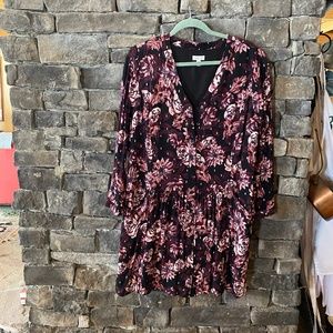 Tunic length garnet hill dress long sleeves